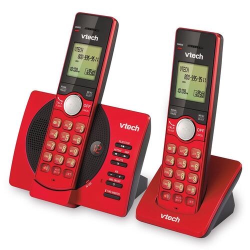Teléfonos de Casa Dúo Rojo VTECH