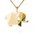 Dije Elefante de Origami en Plata con Chapa Oro Amarillo Necora