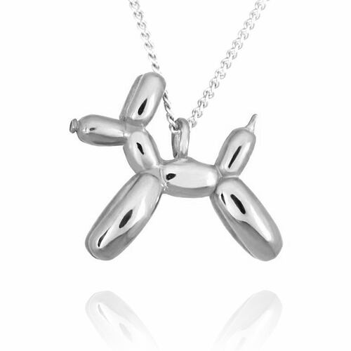 Dije Perro de Globo en Plata Necora