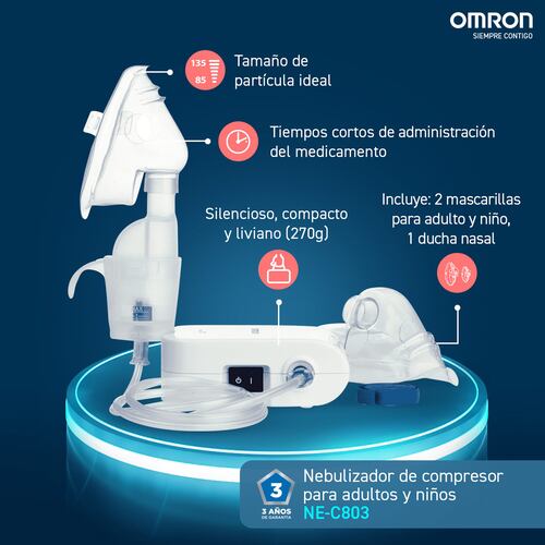 Nebulizador de Compresor para Niños y Adultos Omron