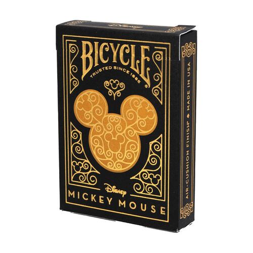 Baraja Bicycle Black and Gols Mickey