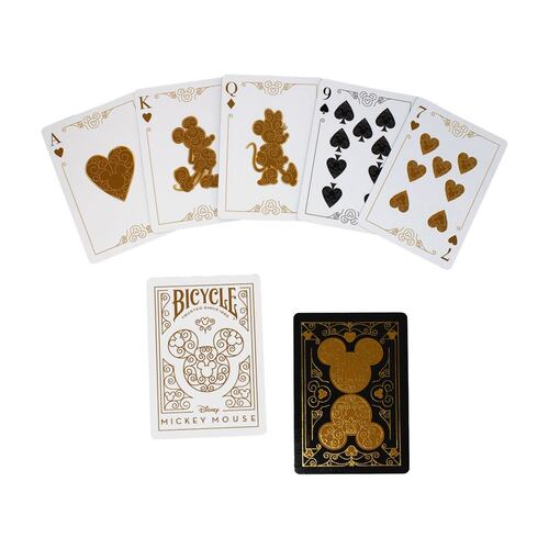 Baraja Bicycle Black and Gols Mickey