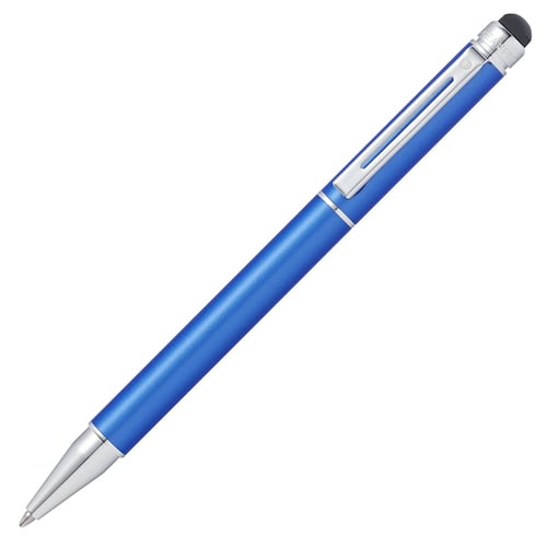 Bolígrafo metálico azul mate con stylus