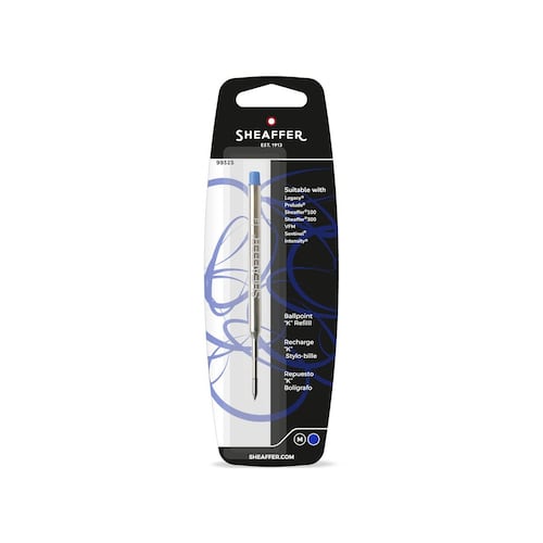 Repuesto  tipo "k" bolígrafo azul punto mediano Sheaffer