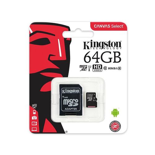 Tarjeta Kingston M-SD 64GB C-10