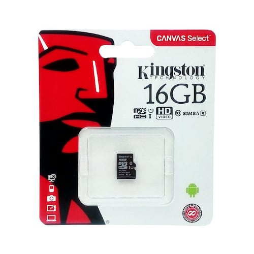 Micro SD Kingston 16GB Canvas CL10
