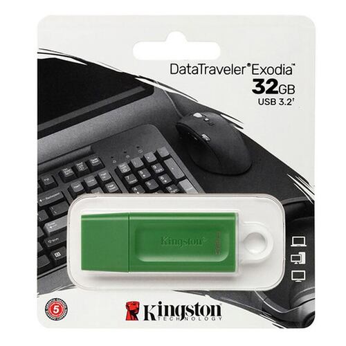 Memoria USB Kingston 32gb exodia color verde