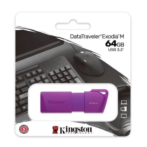 Memoria USB Kingston 3.2 Exodia Morada 64GB