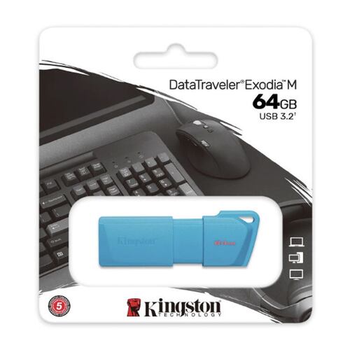 Memoria USB Kingston 3.2 Exodia Turquesa 64GB