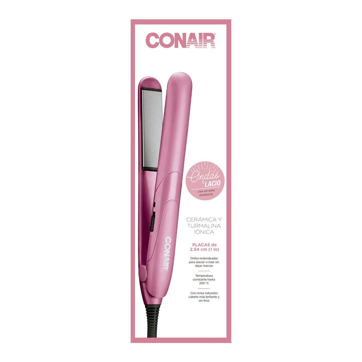 Plancha de 2025 cabello conair rosa