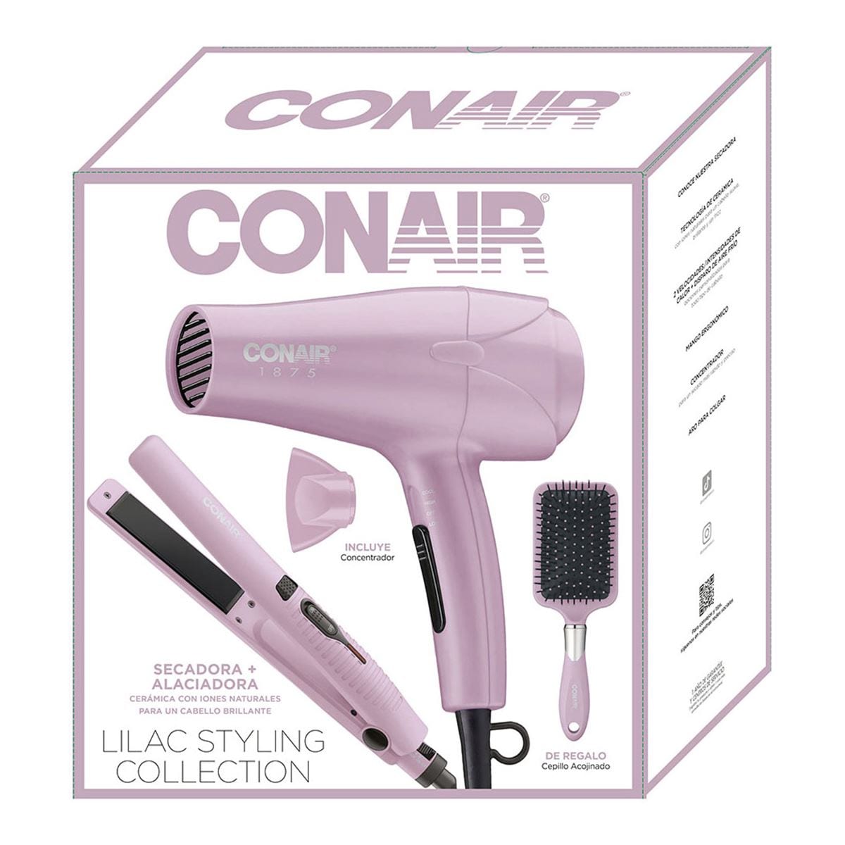 Combo Secadora Lila Mate Conair