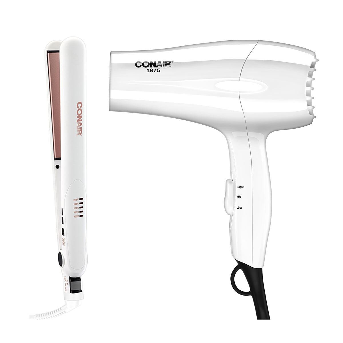 Combo Alaciadora y Secadora Blanca Conair