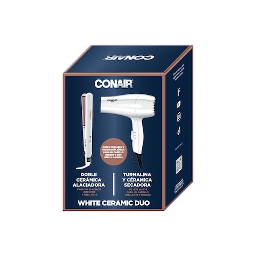 Combo Alaciadora y Secadora Blanca Conair