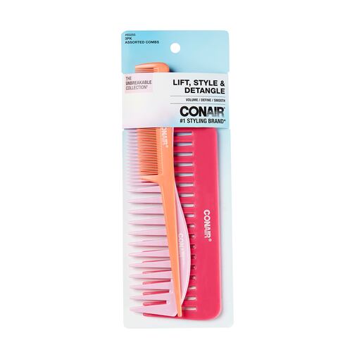 Peines Unbreakable 3 Piezas Conair