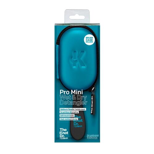 Cepillo de pala chico Knot Dr. Pro Mini con esruche portatil