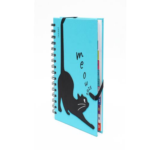 Agenda Trendy 2025 con Espiral Gato Cavalier
