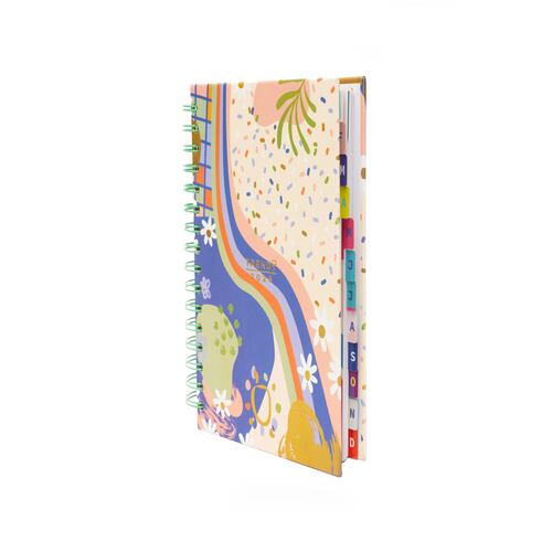 Agenda Trendy 2025 con Espiral Abstracto Cavalier