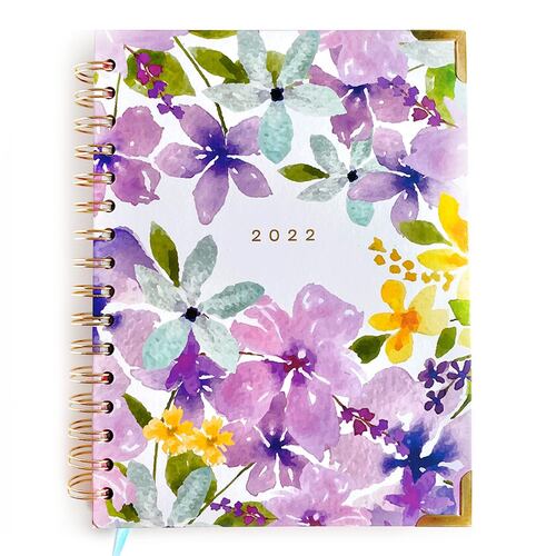 Agenda mahnoa 2022 diseño violeta set especial para regalo