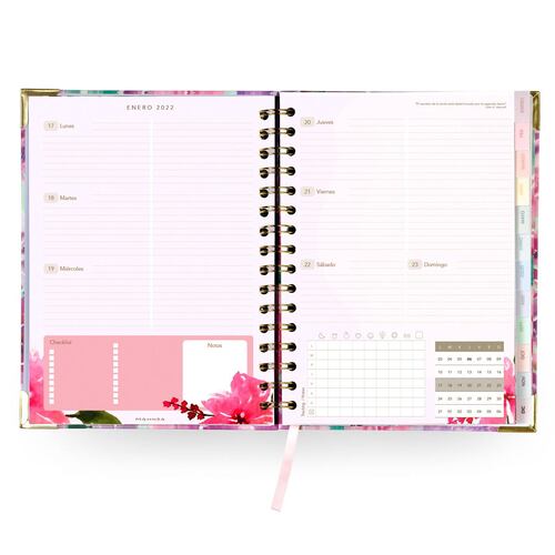 Agenda mahnoa 2022 diseño violeta set especial para regalo