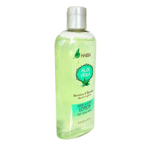 Loción en gel Harba con infusión de aloe vera para manos y cuerpo