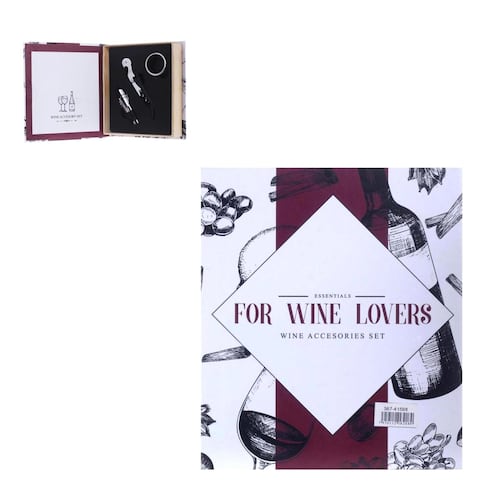 Juego Accesorios P/Vino Wine Lovers Caja 16cm