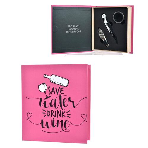Box Accesorio P/Vino Save Water 4pz