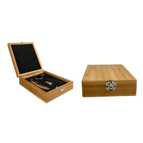 Estuche de madera bar 3 accesorios