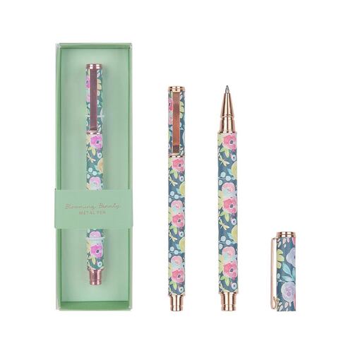 Bolígrafo Roller de Metal Diseño Floral Merletto