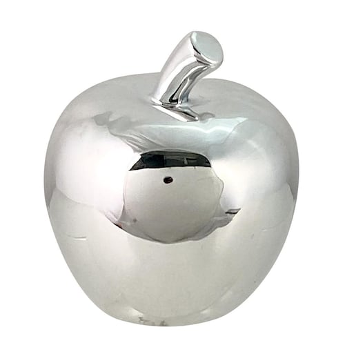 Figura Decorativa Manzana plateada 9.5X9.5X11 CM