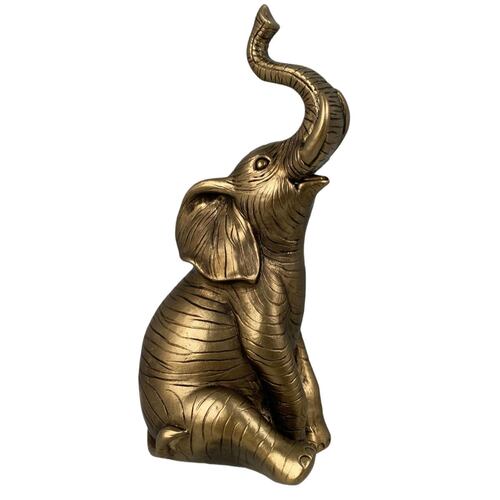 Comprar Figura decoración de elefante bronce en resina