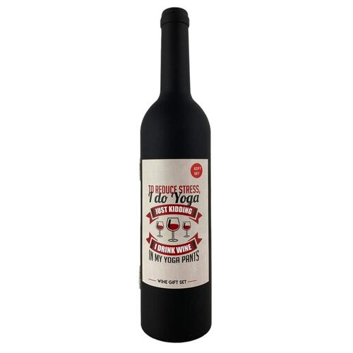 Juego Accesorios Para Vino Forma Botella Mod41902
