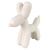 Figura Decorativa Perro Blanco 27.5X10.3X25.5 cm