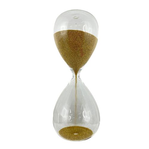 Reloj de arena dorado