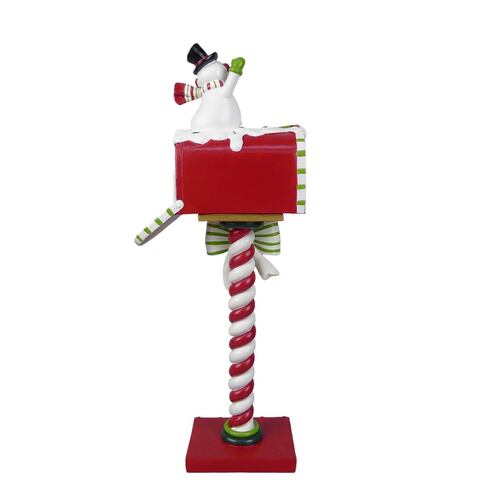 Figura Decorativa Navideña Buzón Festivo Muñeco de Nieve Santini
