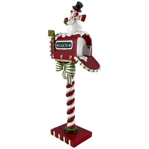Figura Decorativa Navideña Buzón Festivo Muñeco de Nieve Santini