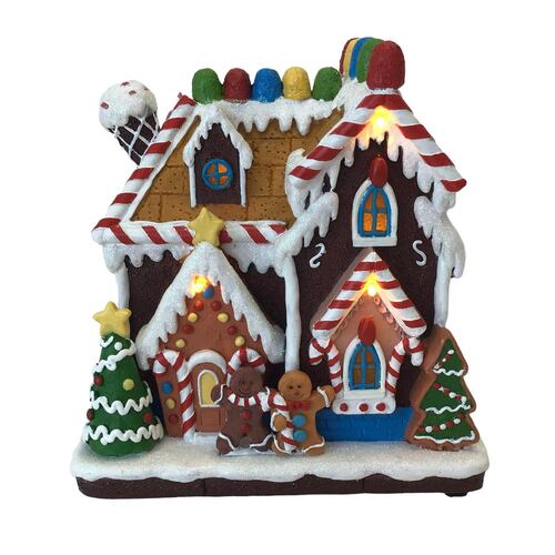 Figura Decorativa Navideña Casa Galleta de Jengibre Santini