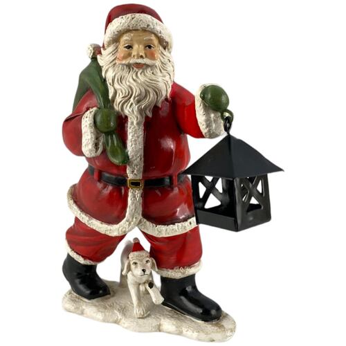 Figura Decorativa Santa con Saco Navideño Santini