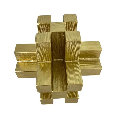 Figura Decorativa Diseño Cubo Asimétrico