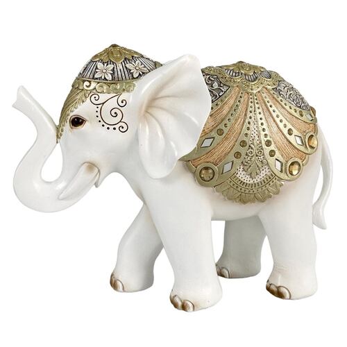 Figura ELEFANTE ORO BLANCO 20,40 Objetos de decoración