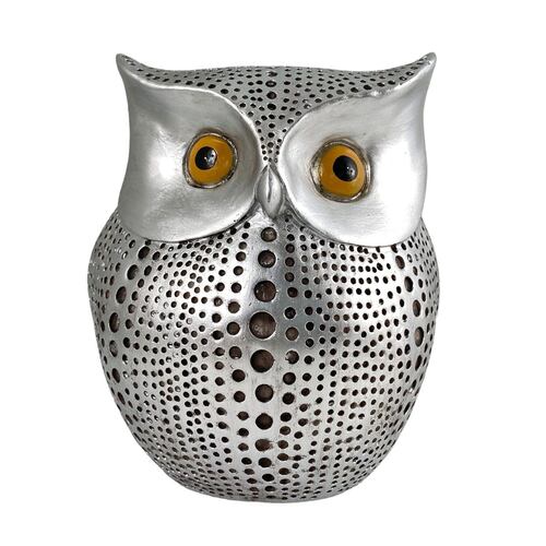 Figura Decorativa Búho Color Plata