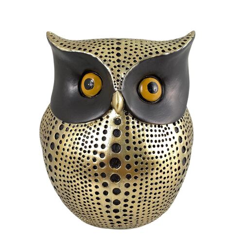 Figura Decorativa Búho Color Dorado