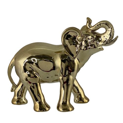 Figura Decorativa Elefante con trompa Levantada 24X9.7X19