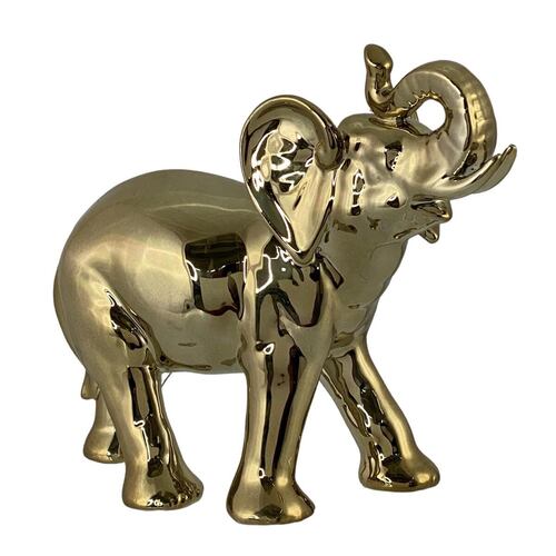 Figura Decorativa Elefante con trompa Levantada 24X9.7X19