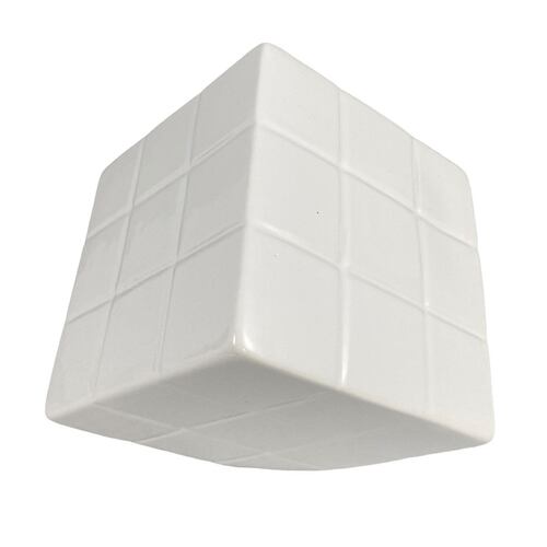 Figura Cubo Decorativo Color Blanco Tamaño Grande
