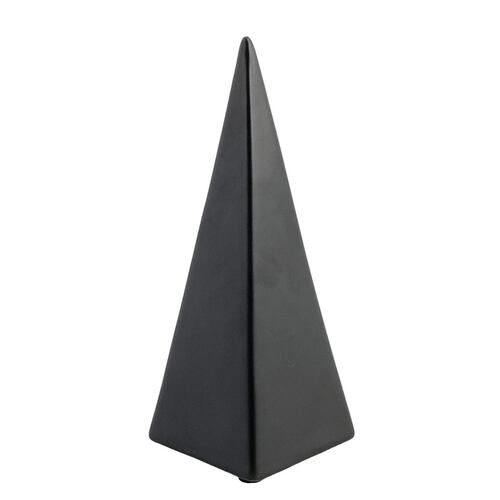 Figura Decorativa Pirámide Ancha  Color Negro
