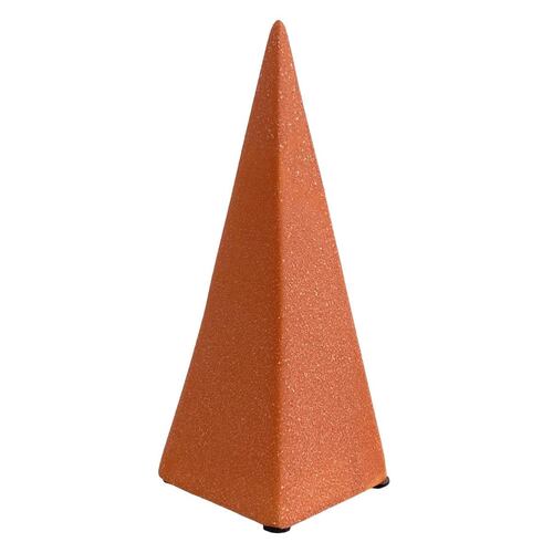 Figura Decorativa Pirámide Ancha  Color Naranja
