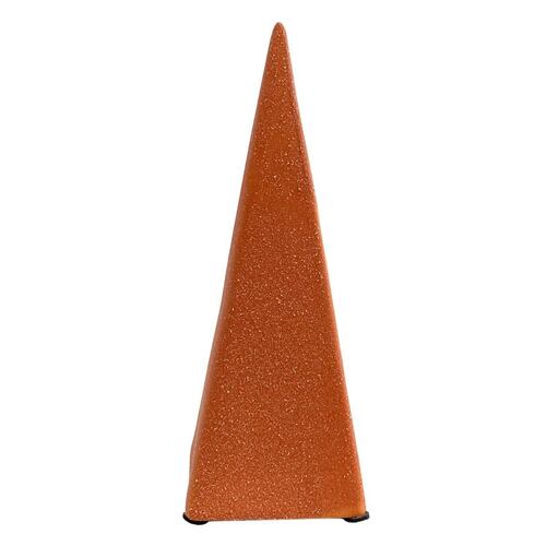Figura Decorativa Pirámide Ancha  Color Naranja