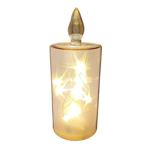 Figura Decorativa Navideña Vela con Luz Santini