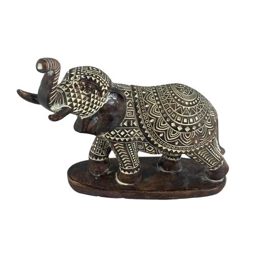 Figura Decorativa Elefante Marrón 20X10.2X17.5CM