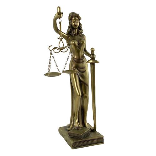 Figura decorativa Dama de la justicia Dorado 16X15X44